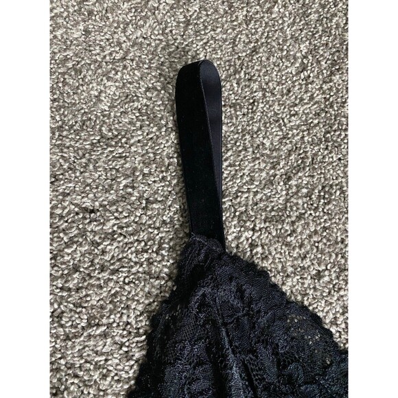 Jonquil by Diane Samandi Black Lace Trim Nightgown Slip Dress Size Medium NWT - Picture 6 of 10